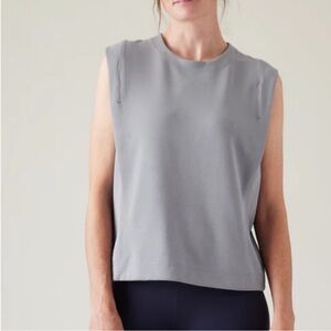 Athleta Gray Seasoft Muscle Tee